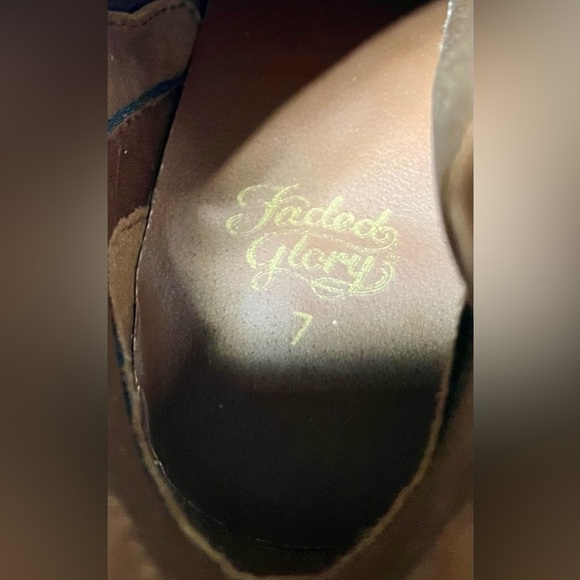 NEW WITHOUT TAGS FADED GLORY BROWN LEATHER ANKLE BOOTS - Picture 9 of 9